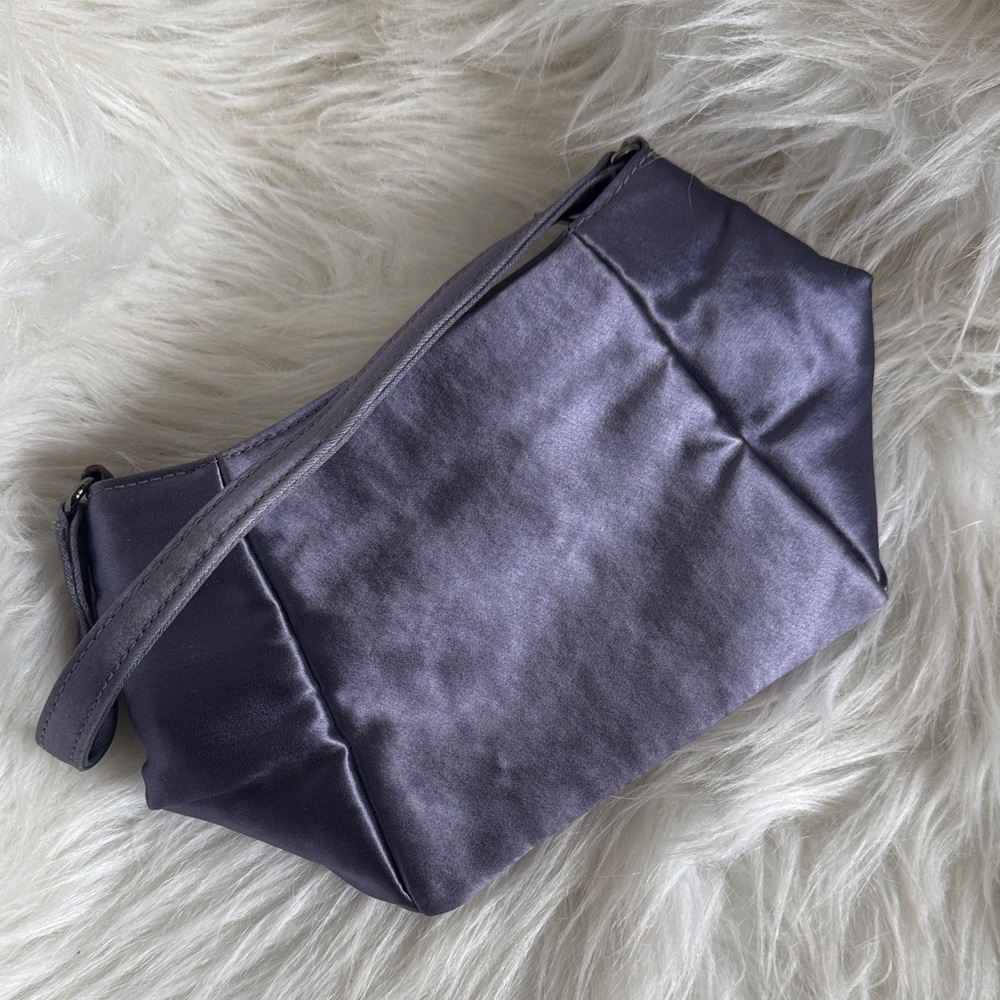 NWOT 90’s vintage Banana Republic Small Satin Purse in Metallic Dusty Lavender